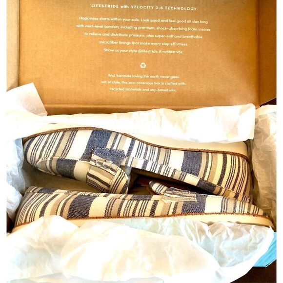 LIFE STRIDE - NWTIB - L Sz 8.5 Wide - Velocity 2.0 "Zee" Loafers/Blue Multi - Picture 2 of 14